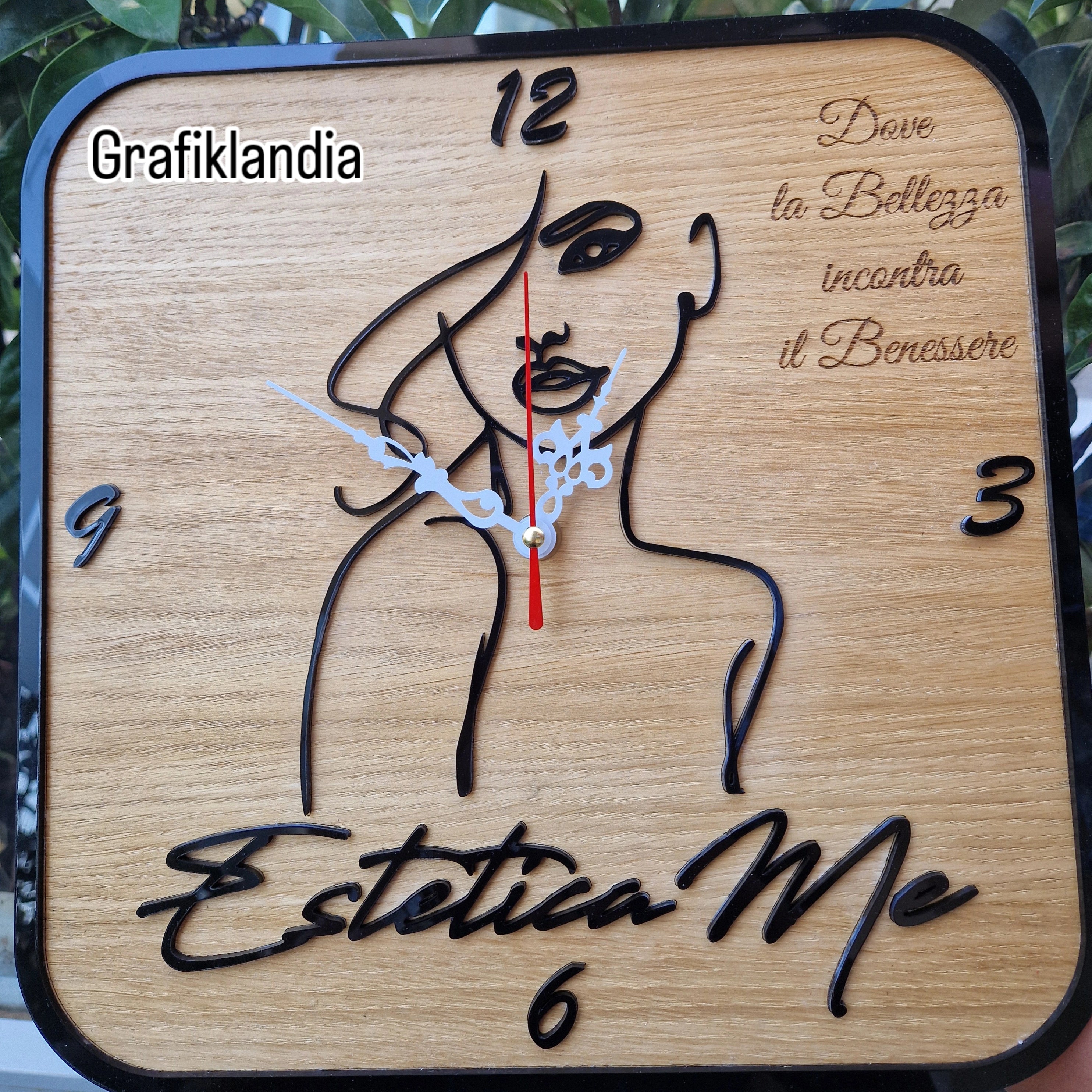 Orologio legno+plexiglass